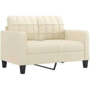 Sofá 2 Plazas de Maisonchic Cuero Sintético Crema 120cm Sofá 2 Plazas de Maisonchic Cuero Sintético Crema 120cm