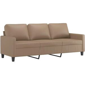 Vidaxl Sofa - 3-Sitzer Cappuccino Kunstleder - Sofa Vidaxl Sofa - 3-Sitzer Cappuccino Kunstleder - Sofa