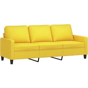 vidaXL 3-personers stofsofa - Lys gul - Sofa vidaXL 3-personers stofsofa - Lys gul - Sofa