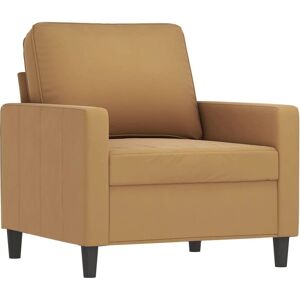 vidaXL Fauteuil en velours marron vidaXL Fauteuil en velours marron