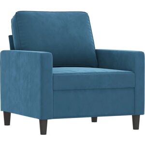 Vidaxl Fauteuil en velours bleu - Publicité Vidaxl Fauteuil en velours bleu - Publicité