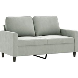 vidaXL Lysegråt Fløjs 2-sædersofa - Sofa vidaXL Lysegråt Fløjs 2-sædersofa - Sofa