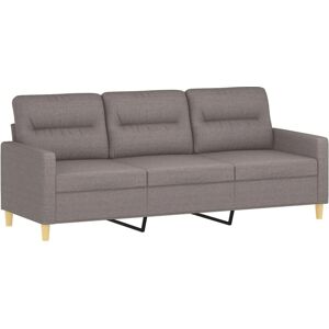 Vidaxl 3-personers Sofa Taupe Stof - Sofa Vidaxl 3-personers Sofa Taupe Stof - Sofa
