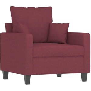 vidaXL Sillón de tela rojo tinto 60 cm vidaXL Sillón de tela rojo tinto 60 cm