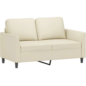 MAISONCHIC Canapé - Crème - 120cm - Simili cuir durable MAISONCHIC Canapé - Crème - 120cm - Simili cuir durable
