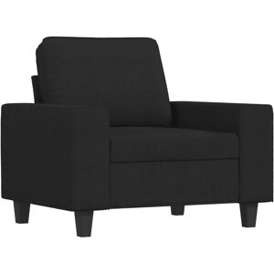 MAISONCHIC Fauteuil Noir - Armchair - Noir - Tissu durable - Publicité MAISONCHIC Fauteuil Noir - Armchair - Noir - Tissu durable - Publicité