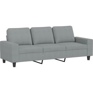 vidaXL 3-personers sofa i lysegråt stof - Sofa vidaXL 3-personers sofa i lysegråt stof - Sofa
