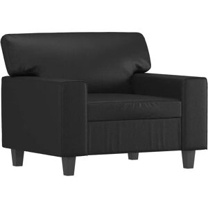 vidaXL Fauteuil - Simili cuir noir 60cm vidaXL Fauteuil - Simili cuir noir 60cm