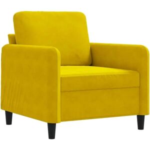 vidaxl - Fauteuil en velours jaune - 60 cm - Design moderne - Publicité vidaxl - Fauteuil en velours jaune - 60 cm - Design moderne - Publicité