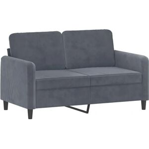 Canapé double en velours gris foncé vidaXL - Canapé - Publicité Canapé double en velours gris foncé vidaXL - Canapé - Publicité