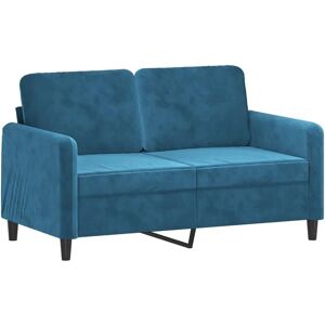 vidaXL 2-Sitzer Samtsofa - Blau - Sofa vidaXL 2-Sitzer Samtsofa - Blau - Sofa