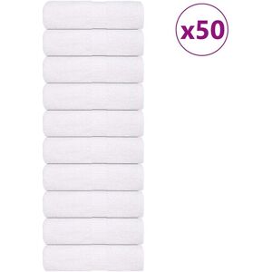 vidaXL Witte katoenen gastendoekjes 30x50 cm - Gastendoekjes vidaXL Witte katoenen gastendoekjes 30x50 cm - Gastendoekjes