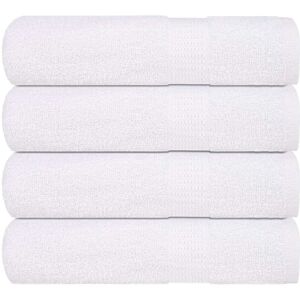 vidaXL Cotton Shower Towels 4 pcs White 70x140 cm - Shower Towels vidaXL Cotton Shower Towels 4 pcs White 70x140 cm - Shower Towels