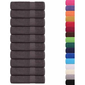 vidaXL Bath Towels 10 pcs Anthracite - Bath Towels vidaXL Bath Towels 10 pcs Anthracite - Bath Towels