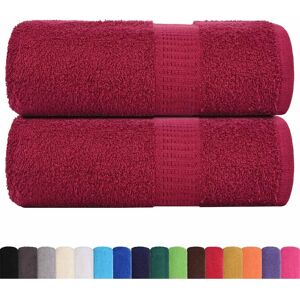 vidaXL Guest Towels 2 pcs Bordeaux 30x50 cm 360 gsm 100% Cotton - Guest Towels vidaXL Guest Towels 2 pcs Bordeaux 30x50 cm 360 gsm 100% Cotton - Guest Towels