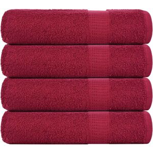 vidaXL Håndklæder 4 stk. Bordeaux - Hand Towels vidaXL Håndklæder 4 stk. Bordeaux - Hand Towels
