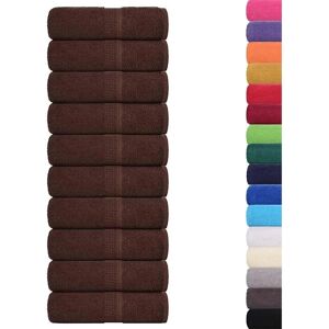 vidaXL Cotton Soap Towels 10 pcs Brown 30x30 cm - Towels vidaXL Cotton Soap Towels 10 pcs Brown 30x30 cm - Towels
