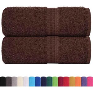 vidaXL Guest Towels 2 pcs Brown - Guest Towels vidaXL Guest Towels 2 pcs Brown - Guest Towels