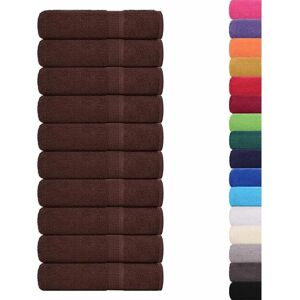 vidaXL Hand Towels - 10 pcs Brown 50x100 cm - Hand Towels vidaXL Hand Towels - 10 pcs Brown 50x100 cm - Hand Towels