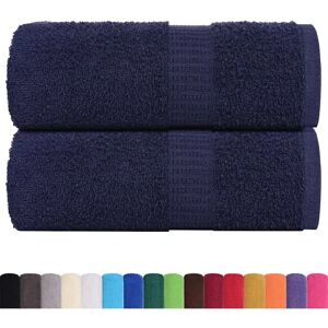 vidaXL Navy Blue Cotton Soap Towels 30x30 cm - Towels vidaXL Navy Blue Cotton Soap Towels 30x30 cm - Towels