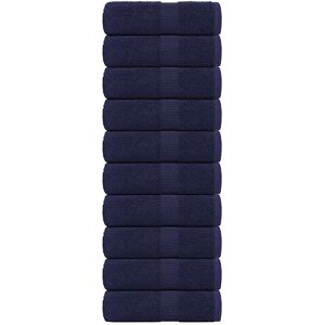 vidaXL Cotton Navy Blue Towels 30x30cm - Towels vidaXL Cotton Navy Blue Towels 30x30cm - Towels