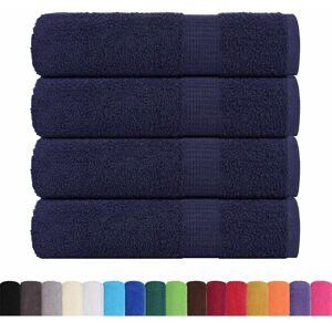 vidaXL Navy Blue 4 pcs Shower Towels - Bath Linen vidaXL Navy Blue 4 pcs Shower Towels - Bath Linen