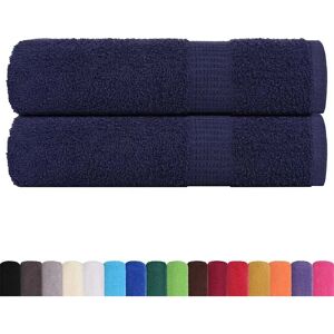 vidaXL Bath Towels Navy Blue 2 pcs 100x150cm 360gsm - Bath Towels vidaXL Bath Towels Navy Blue 2 pcs 100x150cm 360gsm - Bath Towels