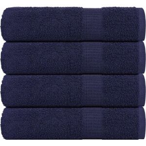 vidaXL Bath Towels 4 pcs Navy Blue 100x150 cm 360 gsm vidaXL Bath Towels 4 pcs Navy Blue 100x150 cm 360 gsm