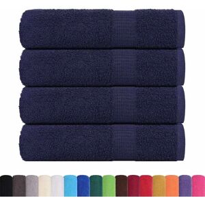 vidaXL Bath Towels 4 pcs Navy Blue 100x150 cm 360 gsm vidaXL Bath Towels 4 pcs Navy Blue 100x150 cm 360 gsm