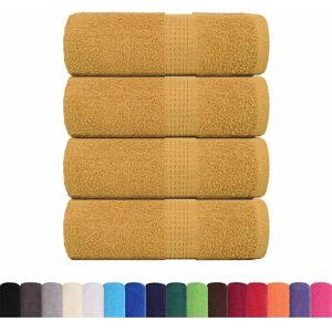vidaXL Baumwoll-Seiftücher - 4 Stück, 30x30 cm, Gold vidaXL Baumwoll-Seiftücher - 4 Stück, 30x30 cm, Gold