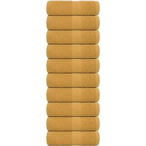 vidaXL Gold Cotton Soap Towels - 10pcs 30x30cm vidaXL Gold Cotton Soap Towels - 10pcs 30x30cm