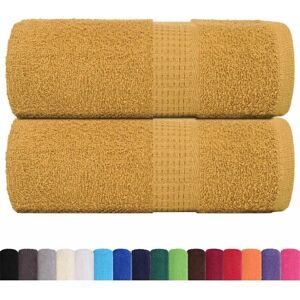 vidaXL Guest Towels 2 pcs Gold 30x50 cm 360 gsm 100% Cotton - Guest Towels vidaXL Guest Towels 2 pcs Gold 30x50 cm 360 gsm 100% Cotton - Guest Towels