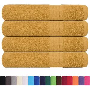 vidaXL Golden Cotton Towels - 4 pcs 100x200 cm vidaXL Golden Cotton Towels - 4 pcs 100x200 cm