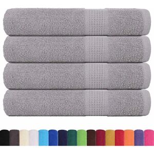 vidaXL Grey Sauna Towels 4 pcs - Towels vidaXL Grey Sauna Towels 4 pcs - Towels