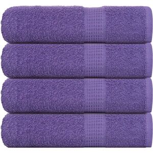 vidaXL Hand Towels 4 pcs Purple - Hand Towels vidaXL Hand Towels 4 pcs Purple - Hand Towels