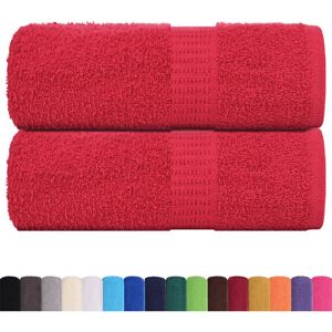 vidaXL Cotton Soap Towels - 2 pcs - Red - 30x30cm - 360gsm - Towels vidaXL Cotton Soap Towels - 2 pcs - Red - 30x30cm - 360gsm - Towels