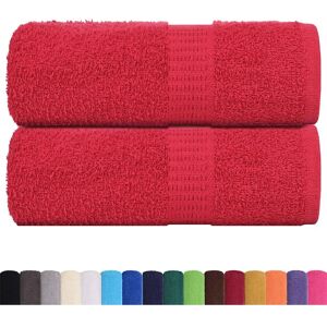vidaXL Katoenen zeepdoekjes - 2 stuks - Rood - 30x30cm - 360gsm vidaXL Katoenen zeepdoekjes - 2 stuks - Rood - 30x30cm - 360gsm
