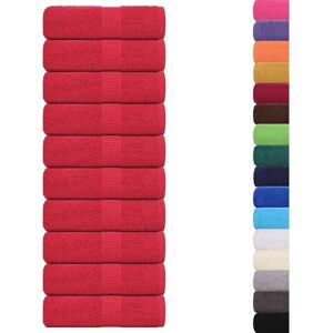 vidaXL Guest Towels 10 pcs Red - Guest Towels vidaXL Guest Towels 10 pcs Red - Guest Towels