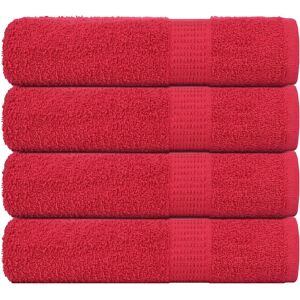 vidaXL Red Cotton Shower Towels - 4 pcs 70x140 cm vidaXL Red Cotton Shower Towels - 4 pcs 70x140 cm
