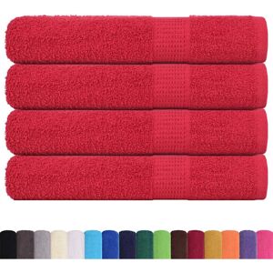 vidaXL Sauna Towels 4 Pcs. Red 80x200 cm - Sauna Towels vidaXL Sauna Towels 4 Pcs. Red 80x200 cm - Sauna Towels