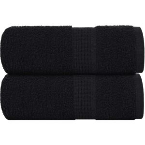 vidaXL Cotton Soap Towels - 30x30 cm, 2 pcs, Black vidaXL Cotton Soap Towels - 30x30 cm, 2 pcs, Black
