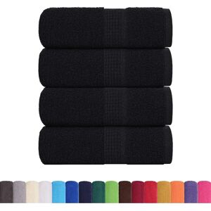vidaXL Black Cotton Soap Towels - 4 pcs - 30x30 cm vidaXL Black Cotton Soap Towels - 4 pcs - 30x30 cm