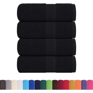 vidaXL Guest Towels 4 pcs Black 30x50 cm - Guest Towels vidaXL Guest Towels 4 pcs Black 30x50 cm - Guest Towels