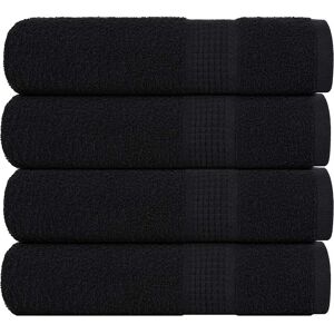 vidaXL Black Cotton Shower Towels - 3 pcs - 70x140 cm vidaXL Black Cotton Shower Towels - 3 pcs - 70x140 cm