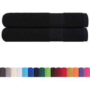 vidaXL Black Sauna Towels 80x200cm - Bath & Spa Accessories vidaXL Black Sauna Towels 80x200cm - Bath & Spa Accessories