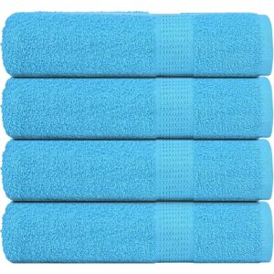 vidaXL Turquoise Cotton Bath Towels 4 pcs - Bath Towels vidaXL Turquoise Cotton Bath Towels 4 pcs - Bath Towels
