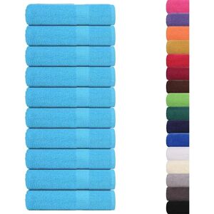 vidaXL Bath Towels 10 pcs Turquoise 100x150 cm - Bath Towels vidaXL Bath Towels 10 pcs Turquoise 100x150 cm - Bath Towels