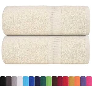 vidaXL Guest Towels 2 pcs Cream - Guest Towels vidaXL Guest Towels 2 pcs Cream - Guest Towels