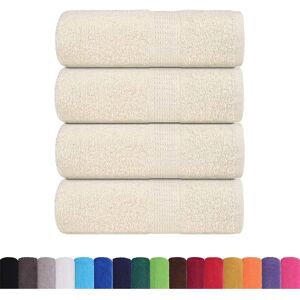 vidaXL Guest Towels 4 pcs Cream 30x50 cm - Guest Towels vidaXL Guest Towels 4 pcs Cream 30x50 cm - Guest Towels