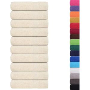vidaXL Serviettes de main 10 pcs Crème 50x100cm 360gsm 100% Coton - Serviettes vidaXL Serviettes de main 10 pcs Crème 50x100cm 360gsm 100% Coton - Serviettes